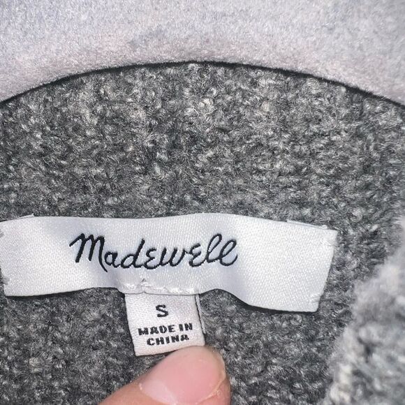 Madewell Northfield Wool Blend Mockneck Sweater in Gray Size Small GUC - Picture 3 of 6